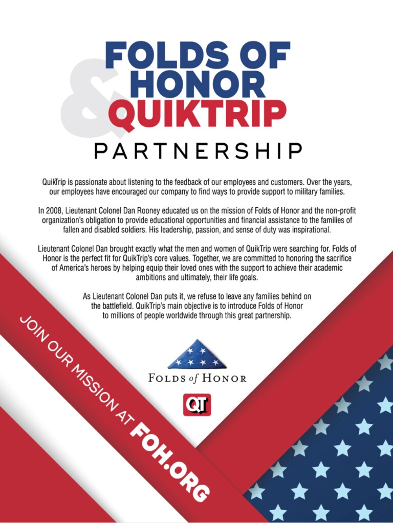 Folds Of Honor QuikTrip Partnership QuikTrip